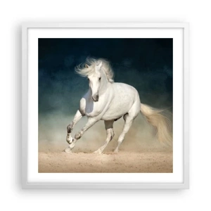 Affiche dans un cadre blanc - Poster - La liberté à l'état pur - 50x50 cm