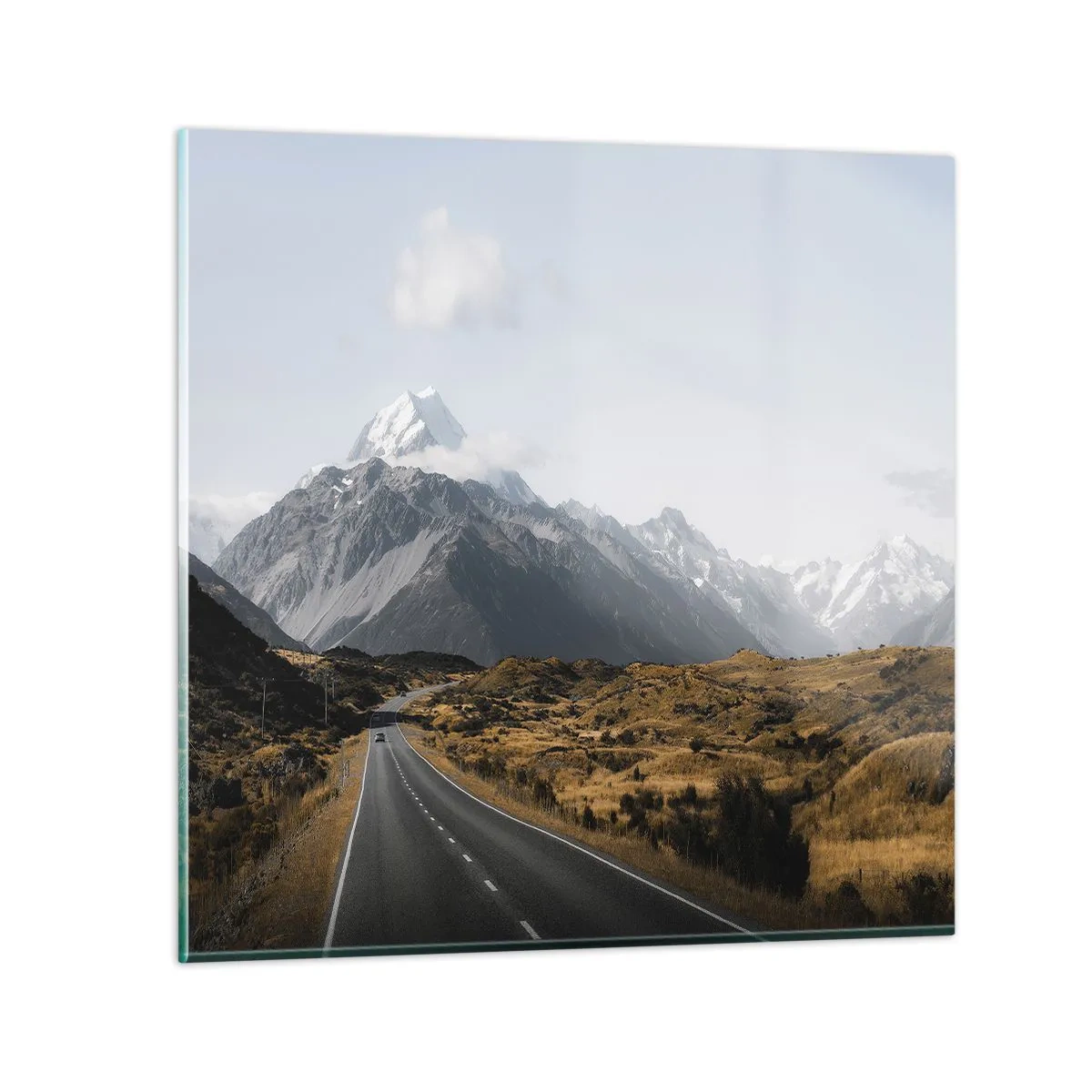 Impression sur verre - Image sur verre - Chemin vers le coeur de la montagne - 60x60 cm