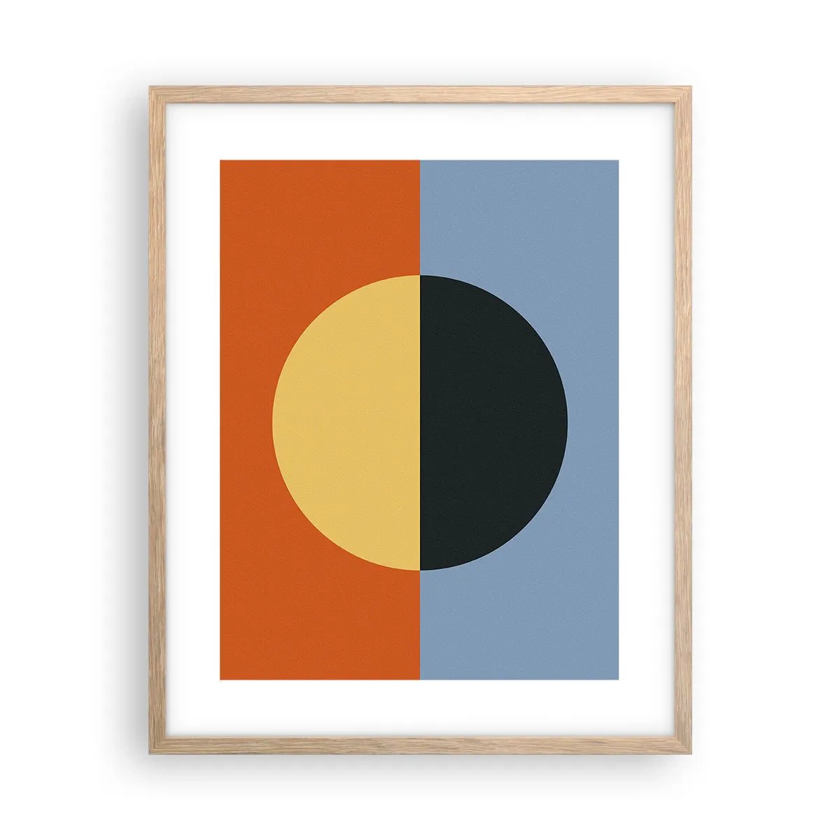 Affiche dans un chêne clair - Poster - Composition de chaleur et de fraîcheur - 40x50 cm