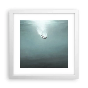 Affiche dans un cadre blanc - Poster - Dans les bras de l'océan - 30x30 cm