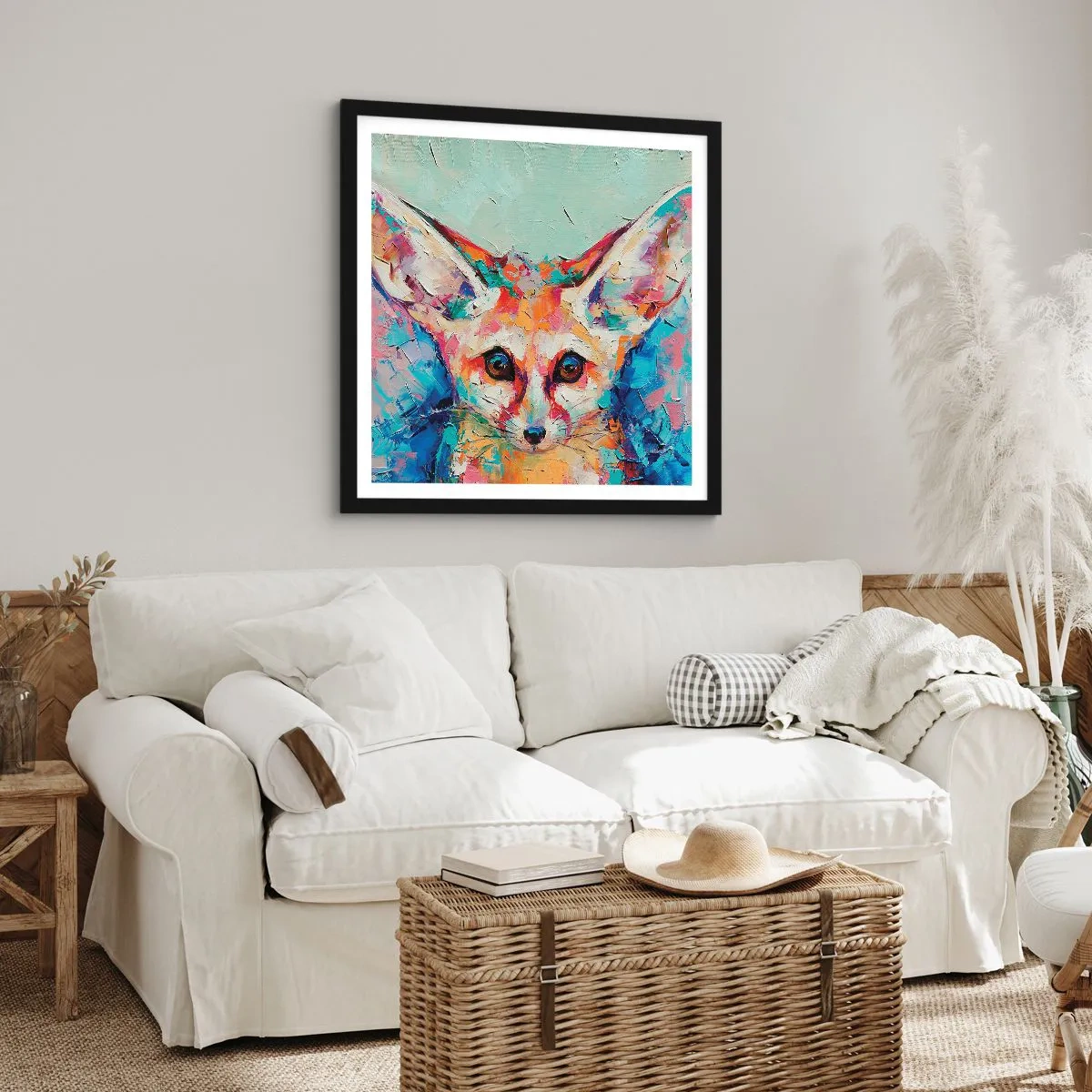 Affiche dans un cadre noir - Poster - Etes-vous prêts pour moi? - 40x40 cm