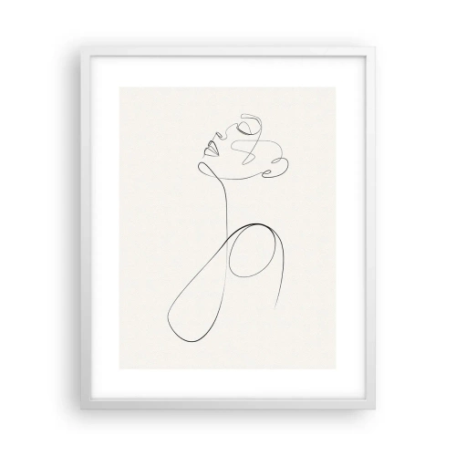 Affiche dans un cadre blanc - Poster - En boucle dans les rêves - 40x50 cm