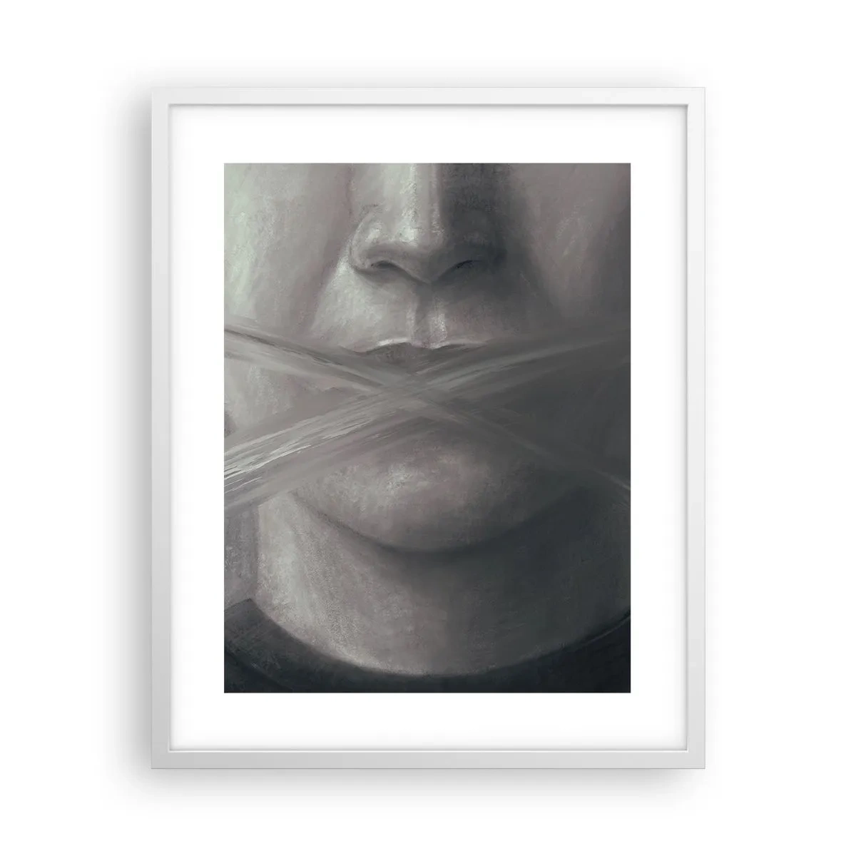Affiche dans un cadre blanc - Poster - Sans mot - 40x50 cm