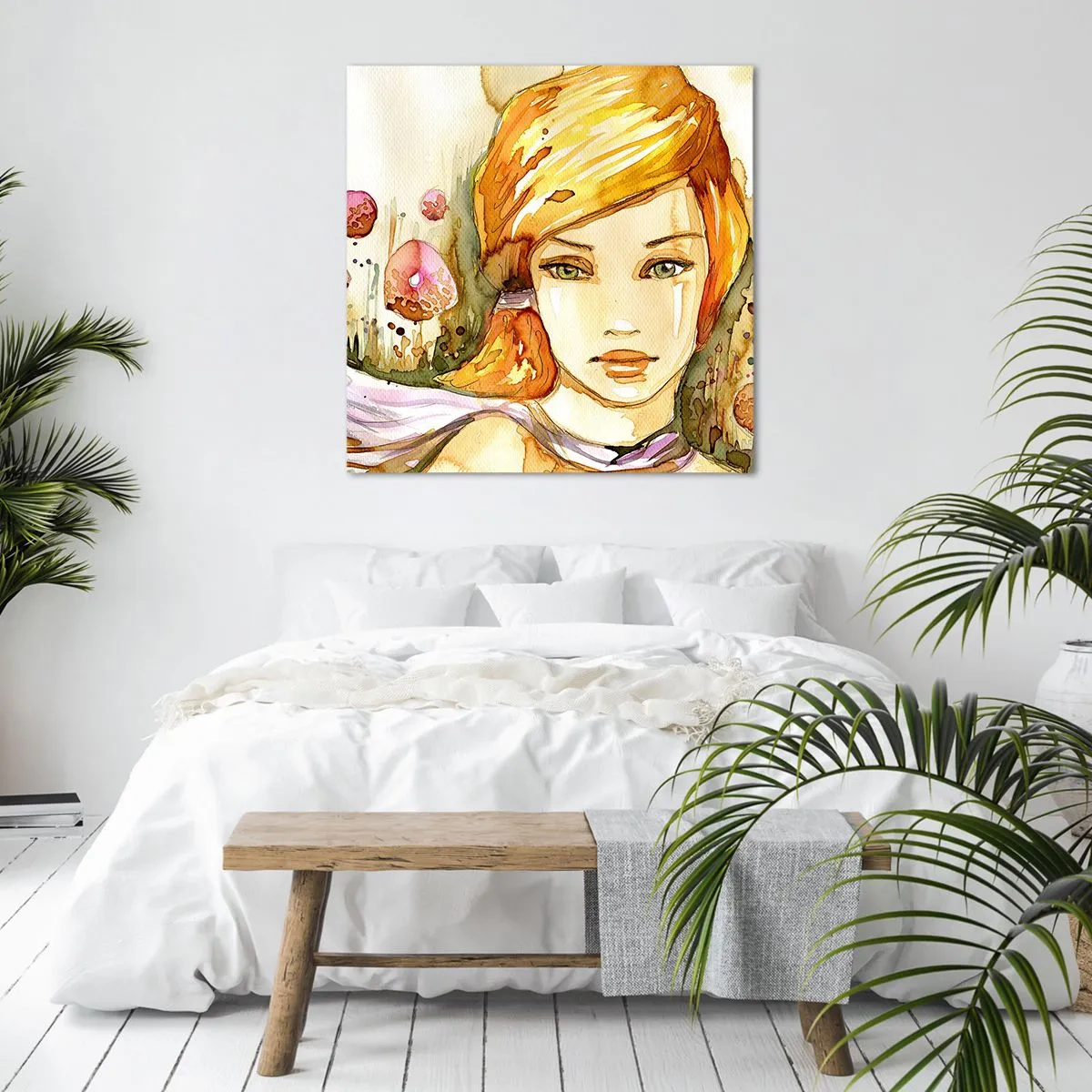 Impression sur toile - Image sur toile - Un regard émeraude qui calme la colère - 30x30 cm