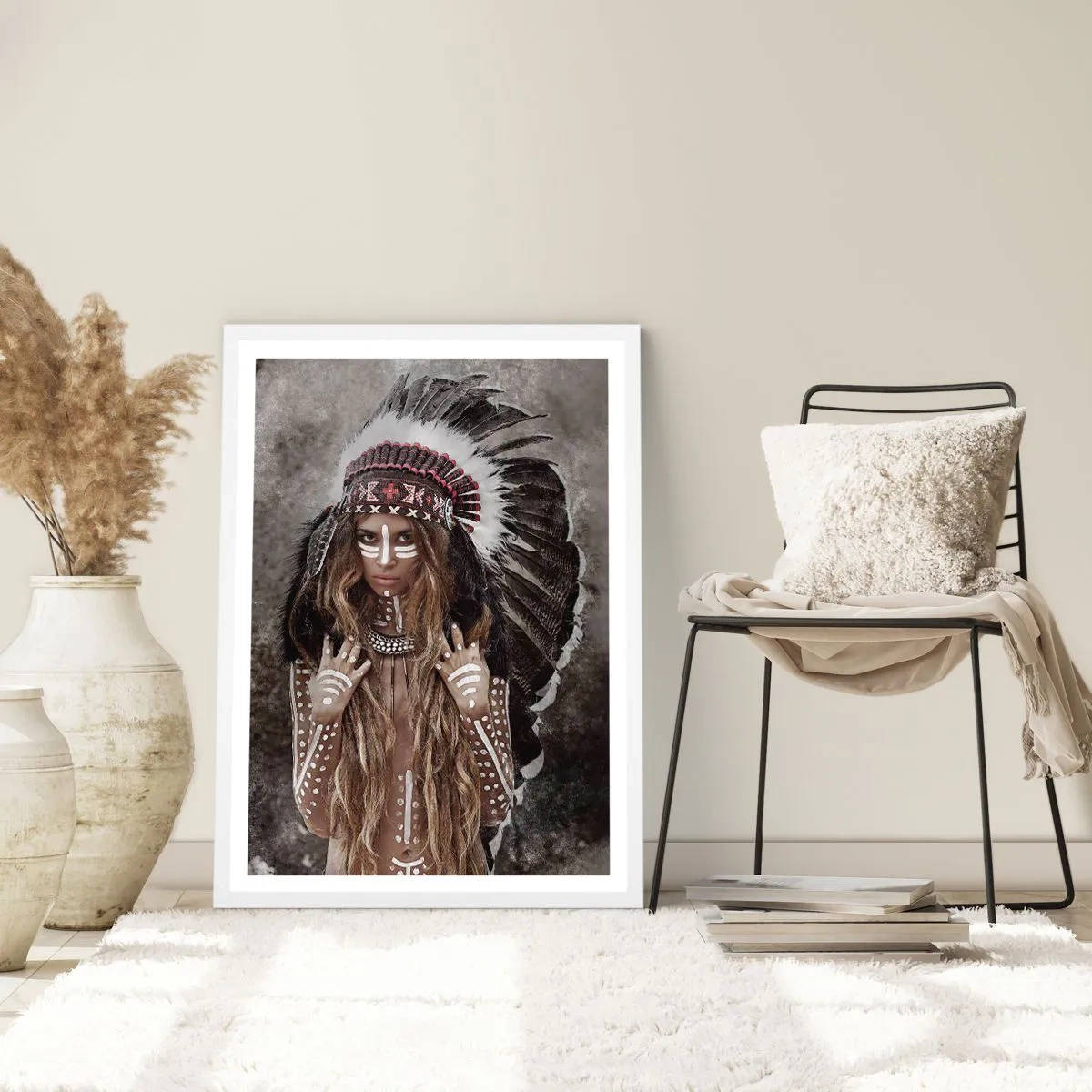 Affiche dans un cadre blanc - Poster - Secret de la force de la tribu - 40x50 cm
