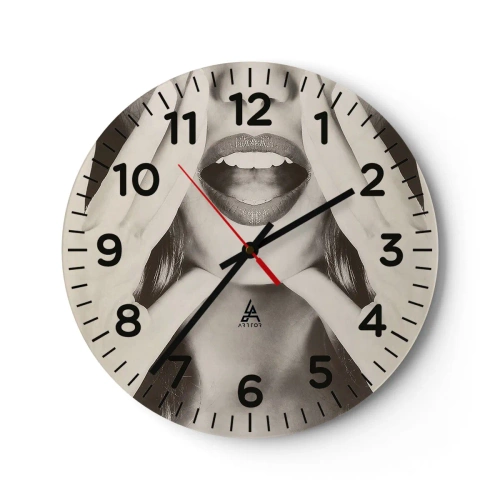 Horloge murale - Pendule murale - J'arrive! - 40x40 cm