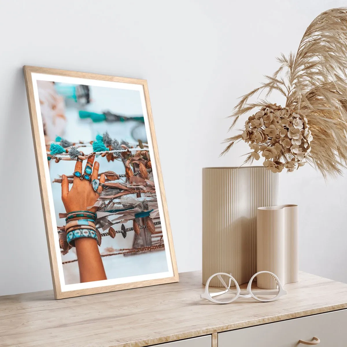 Affiche dans un chêne clair - Poster - Trésor local - 50x70 cm