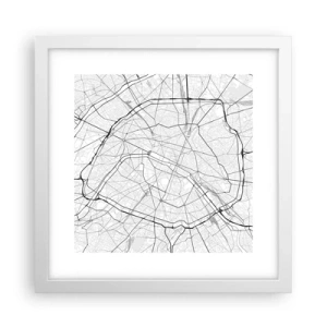 Affiche dans un cadre blanc - Poster - Fleur de Paris - 30x30 cm