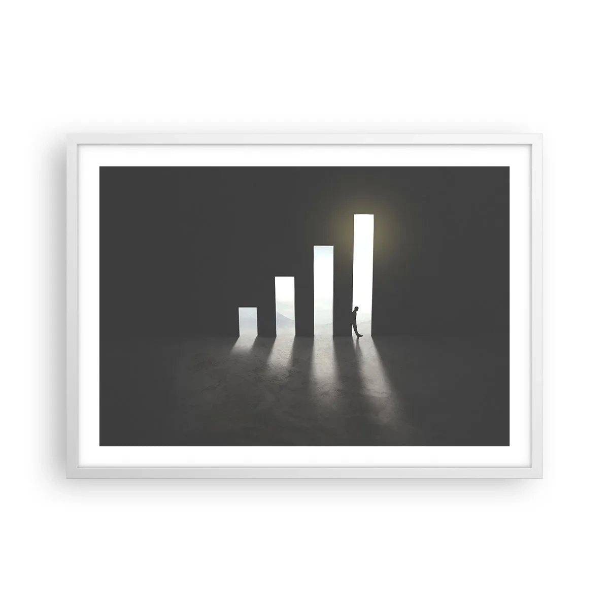 Affiche dans un cadre blanc - Poster - Succès – impression - 70x50 cm