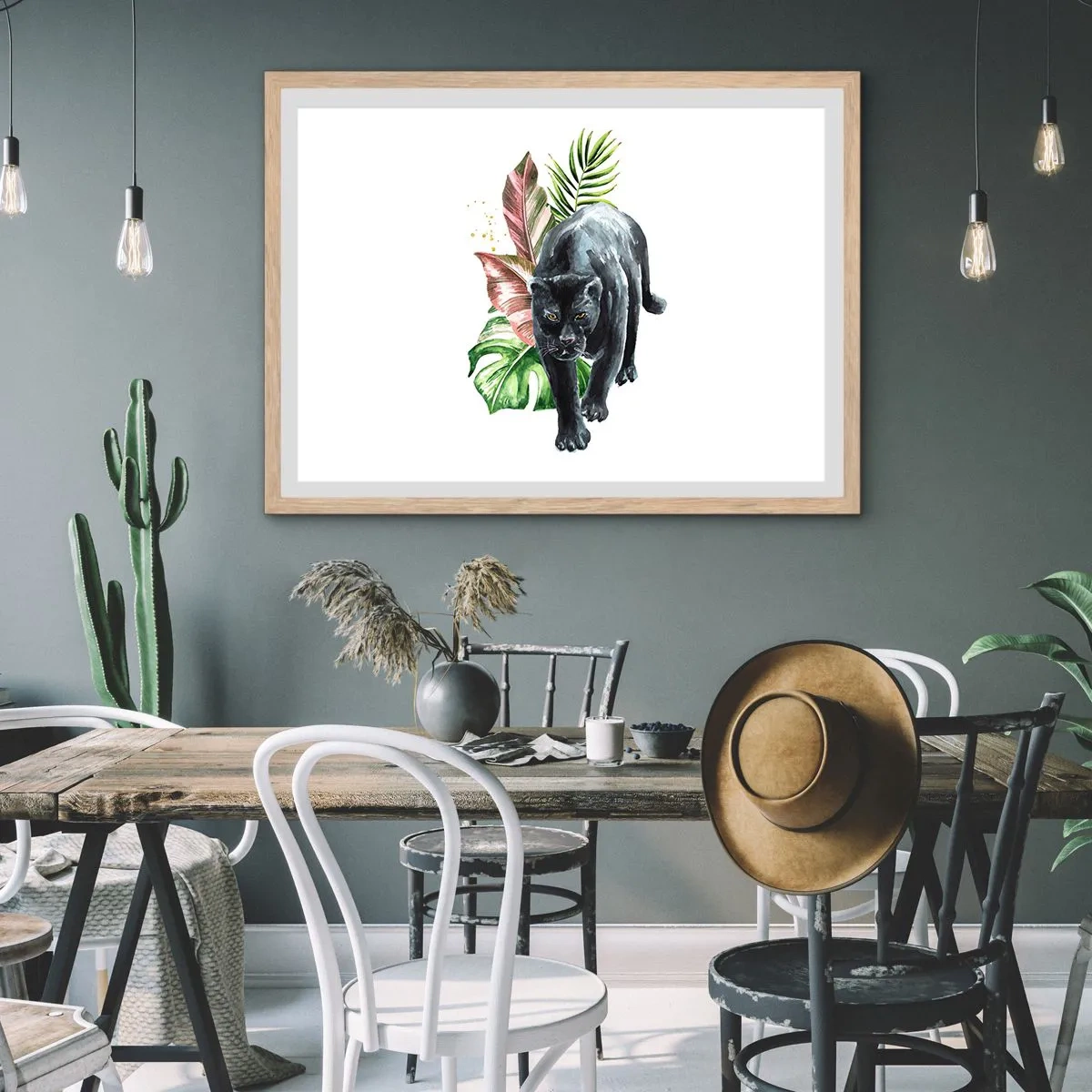 Affiche dans un chêne clair - Poster - Sauvagerie du coeur - 100x70 cm