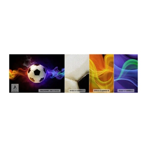 Échantillon de Papier Peint Premium Sand - Le pouvoir magique du jeu - Abstraction, sport, Football - 100x30 cm