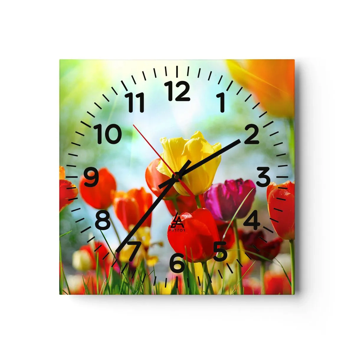 Horloge murale - Pendule murale - Toutes les couleurs du soleil - 40x40 cm