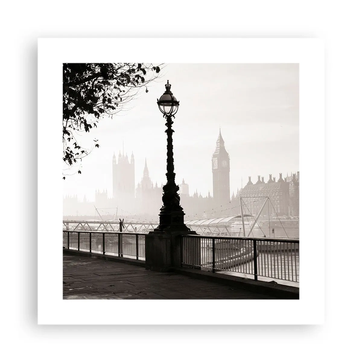 Affiche - Poster - Un matin londonien - 40x40 cm