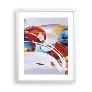 Affiche dans un cadre blanc - Poster - La danse des éléments - 40x50 cm