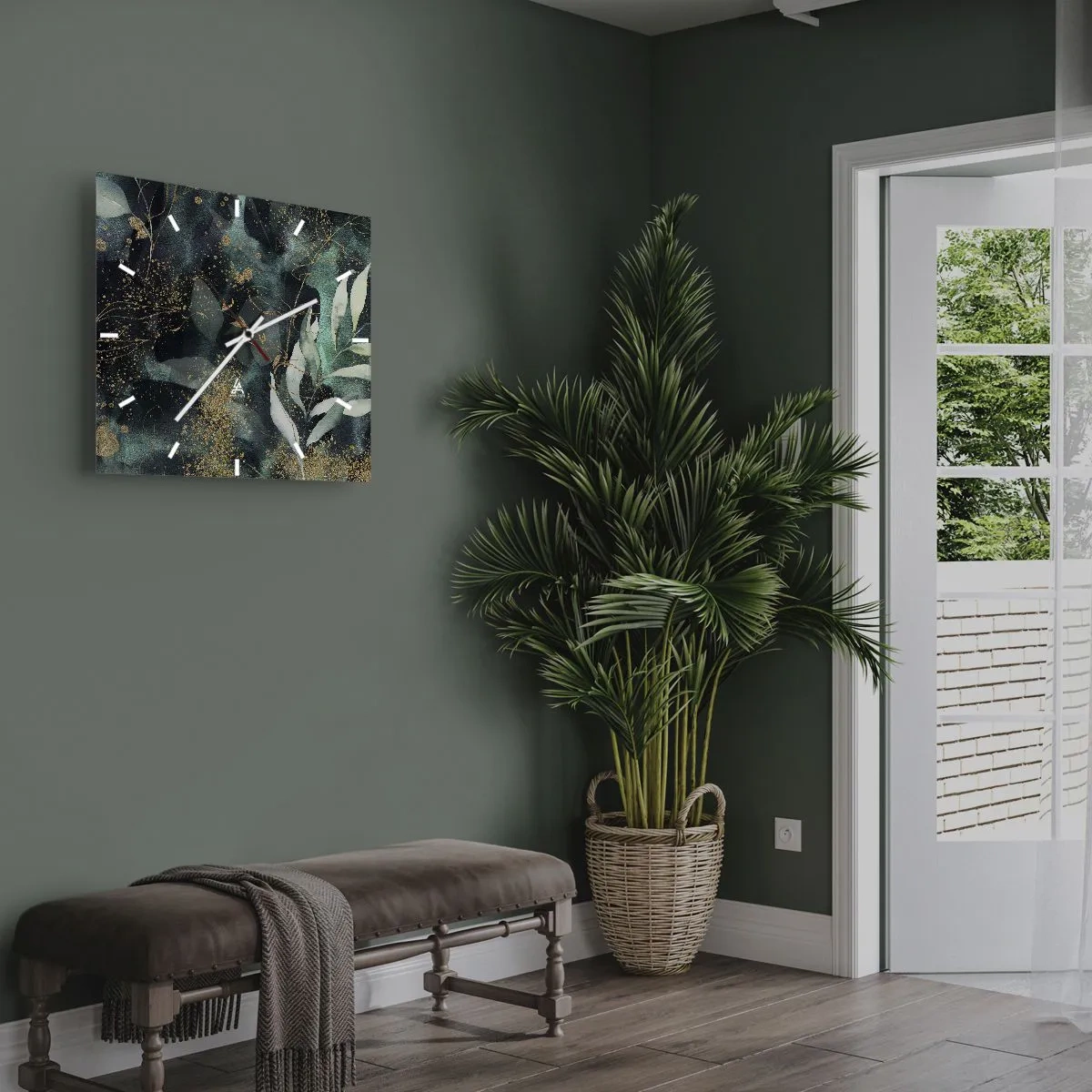 Horloge murale - Pendule murale - Jardin magique - 40x40 cm