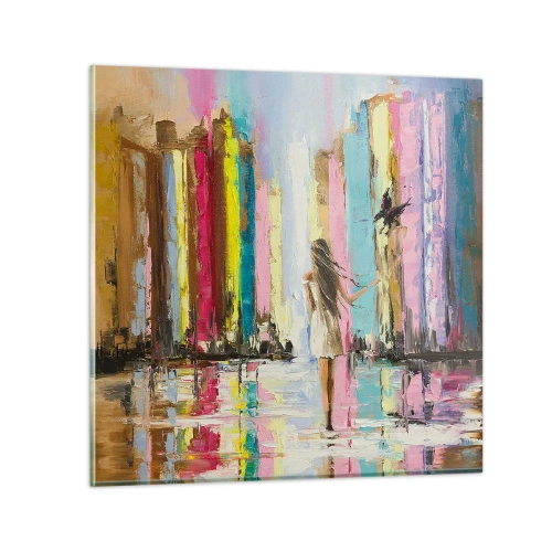 Impression sur verre - Image sur verre - Viens avec moi - 50x50 cm