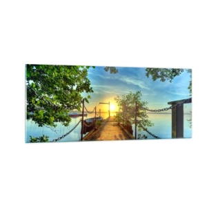 Impression sur verre - Image sur verre - L'ouest au-dessus de l'eau - 100x40 cm