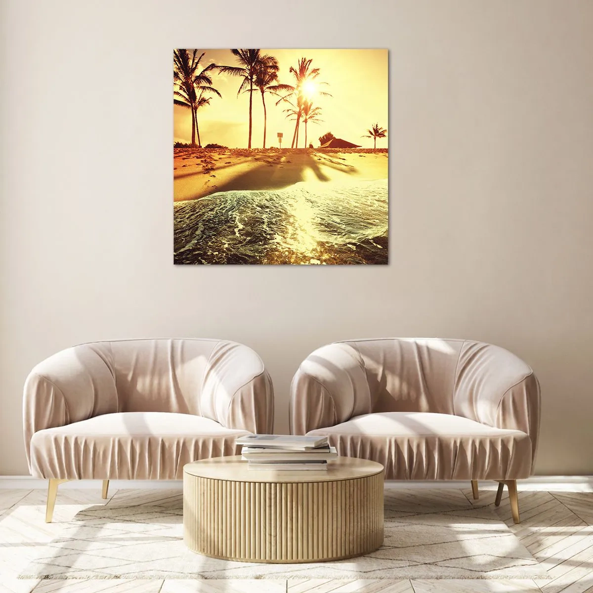 Impression sur verre - Image sur verre - Après-midi californien - 40x40 cm