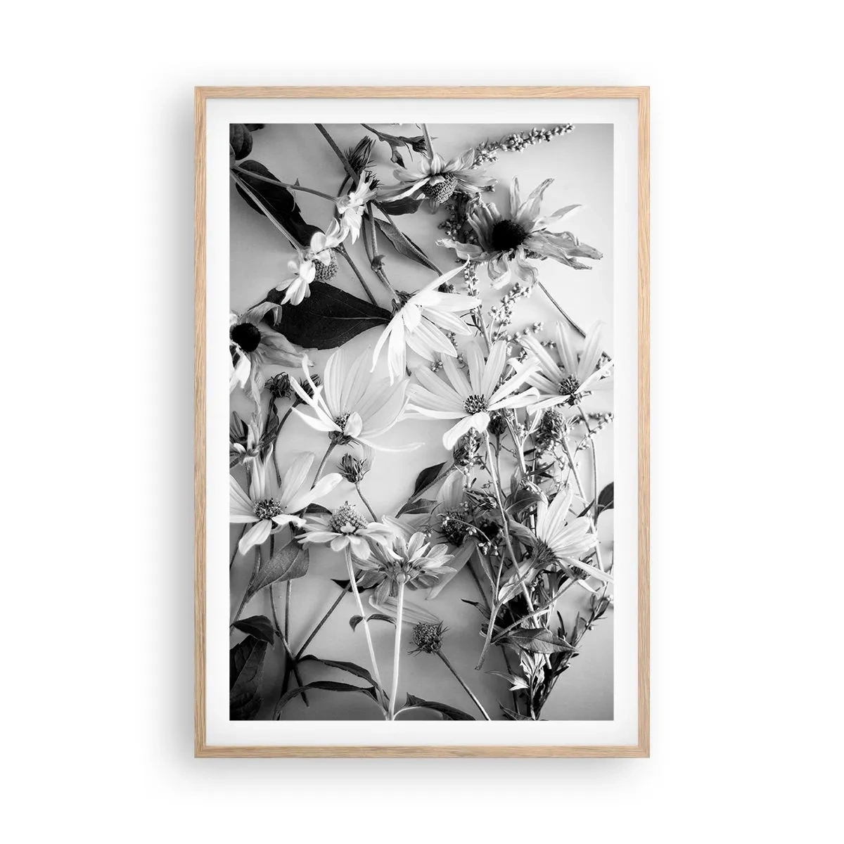 Affiche dans un chêne clair - Poster - Non-un bouquet de fleurs - 61x91 cm