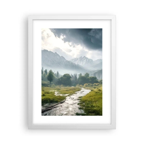 Affiche dans un cadre blanc - Poster - Aller et retour - 30x40 cm