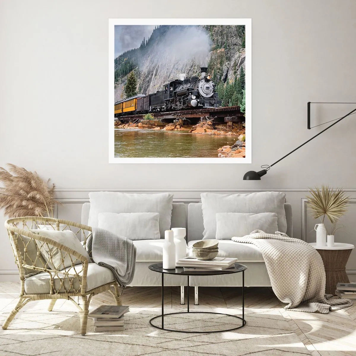 Affiche - Poster - Et lui jusqu'où? Jusqu'où? - 50x50 cm