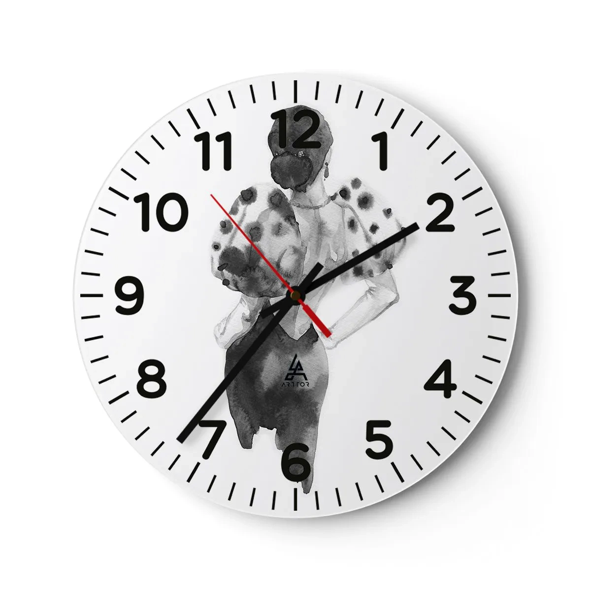 Horloge murale - Pendule murale - Elle est passée juste à côté - 40x40 cm