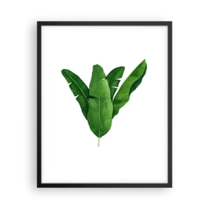Affiche dans un cadre noir - Poster - Symétrie verte - 40x50 cm