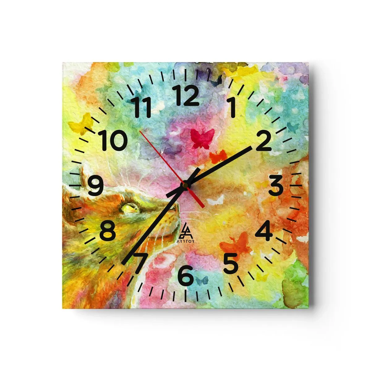 Horloge murale - Pendule murale - Bayou-bayou au paradis des chats - 40x40 cm