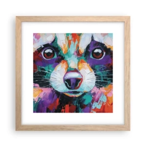 Affiche dans un chêne clair - Poster - Uniquement de belles émotions - 30x30 cm