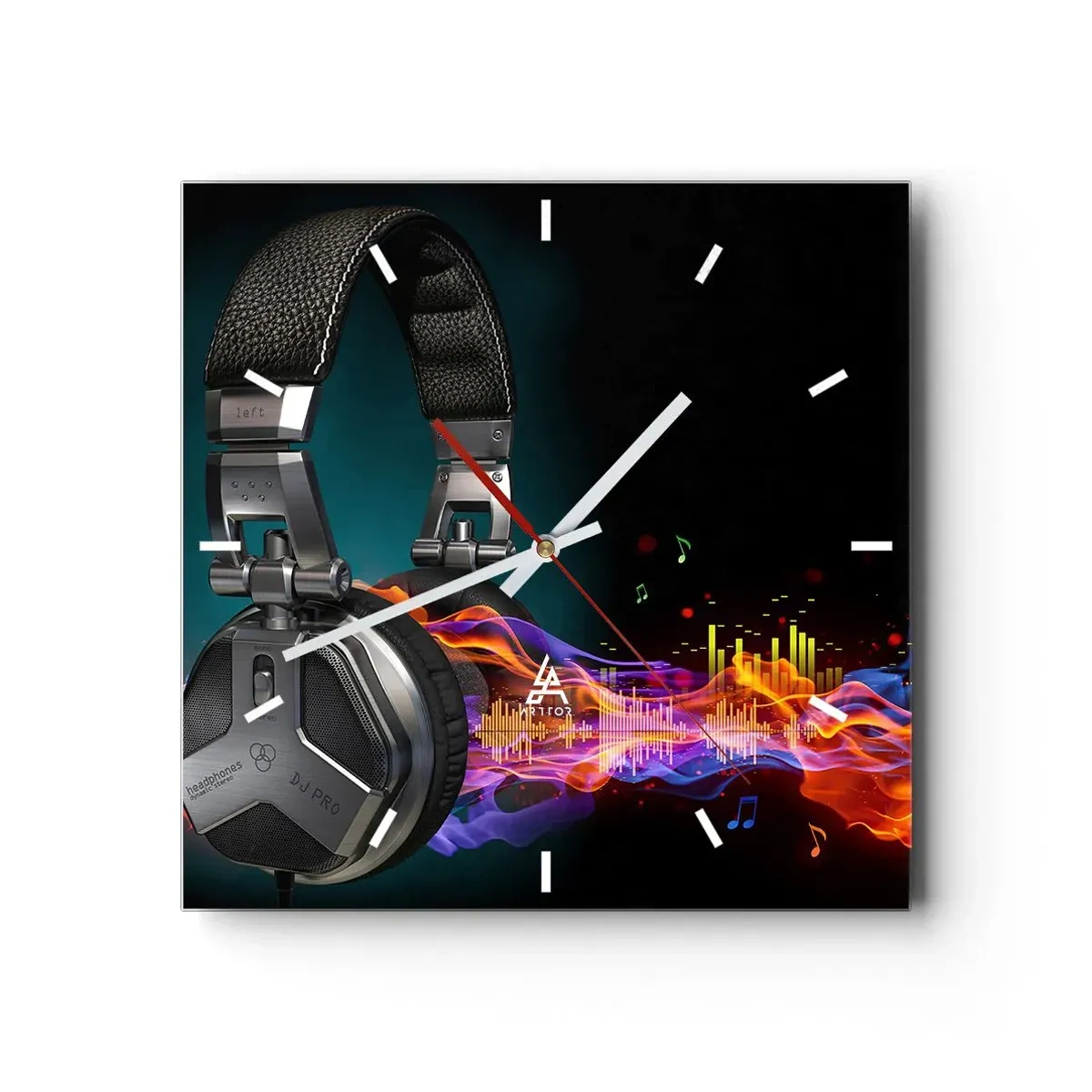 Horloge murale - Pendule murale - Dans le feu de la musique - 40x40 cm