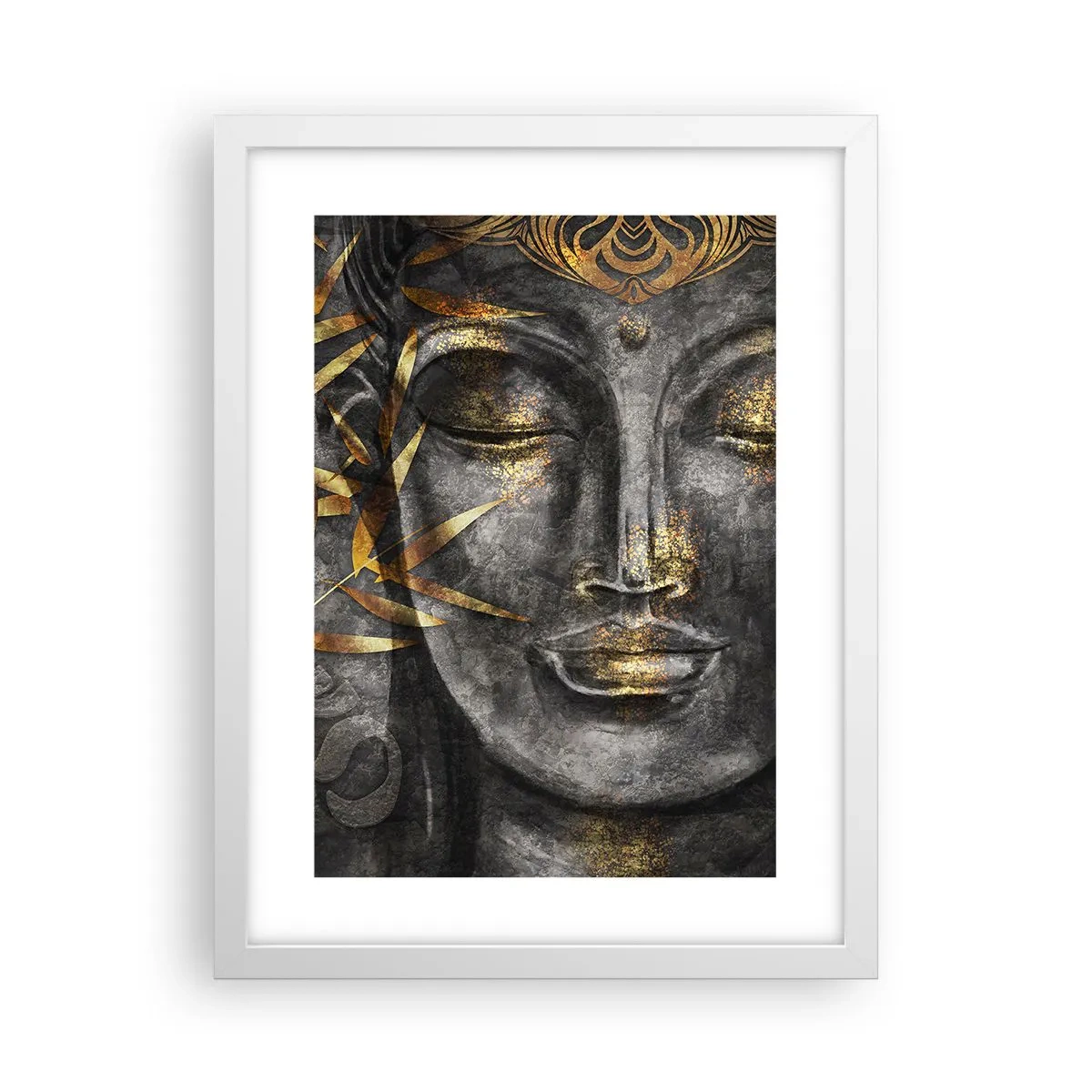 Affiche dans un cadre blanc - Poster - Ressentir le calme - 30x40 cm
