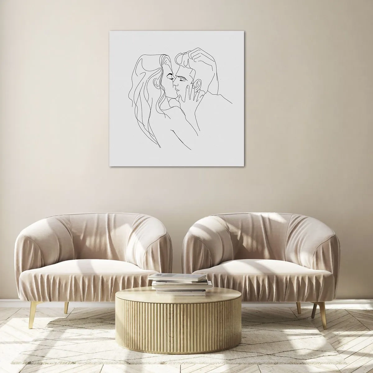 Impression sur verre - Image sur verre - La même ligne - 40x40 cm