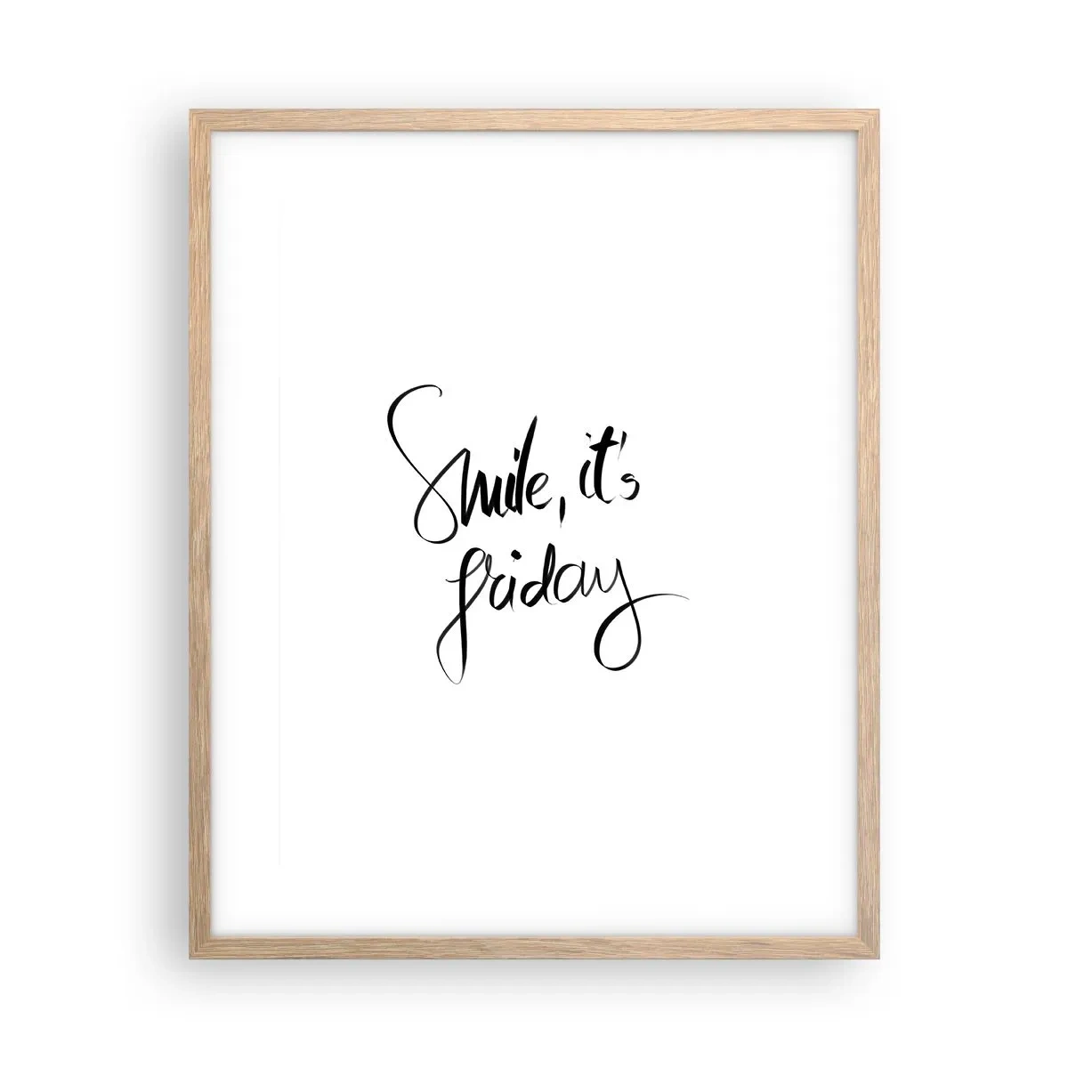 Affiche dans un chêne clair - Poster - Joie réelle - 40x50 cm