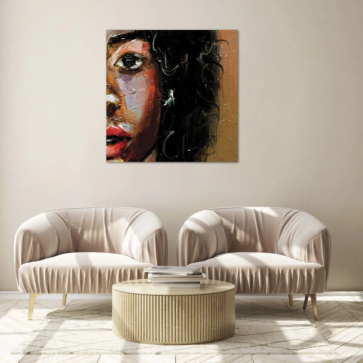 Impression sur verre - Image sur verre - Noir et brillant - 70x70 cm