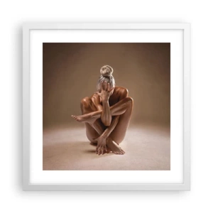 Affiche dans un cadre blanc - Poster - Unité du corps et de l'âme - 40x40 cm