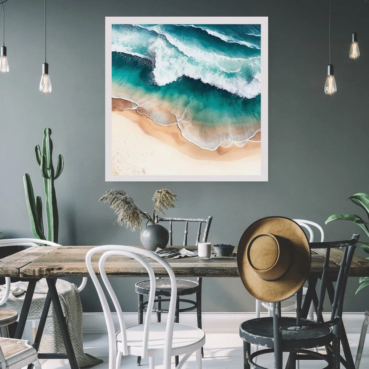 Affiche - Poster - La rencontre éternelle - 50x50 cm