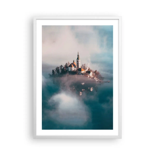 Affiche dans un cadre blanc - Poster - Île de rêve - 50x70 cm