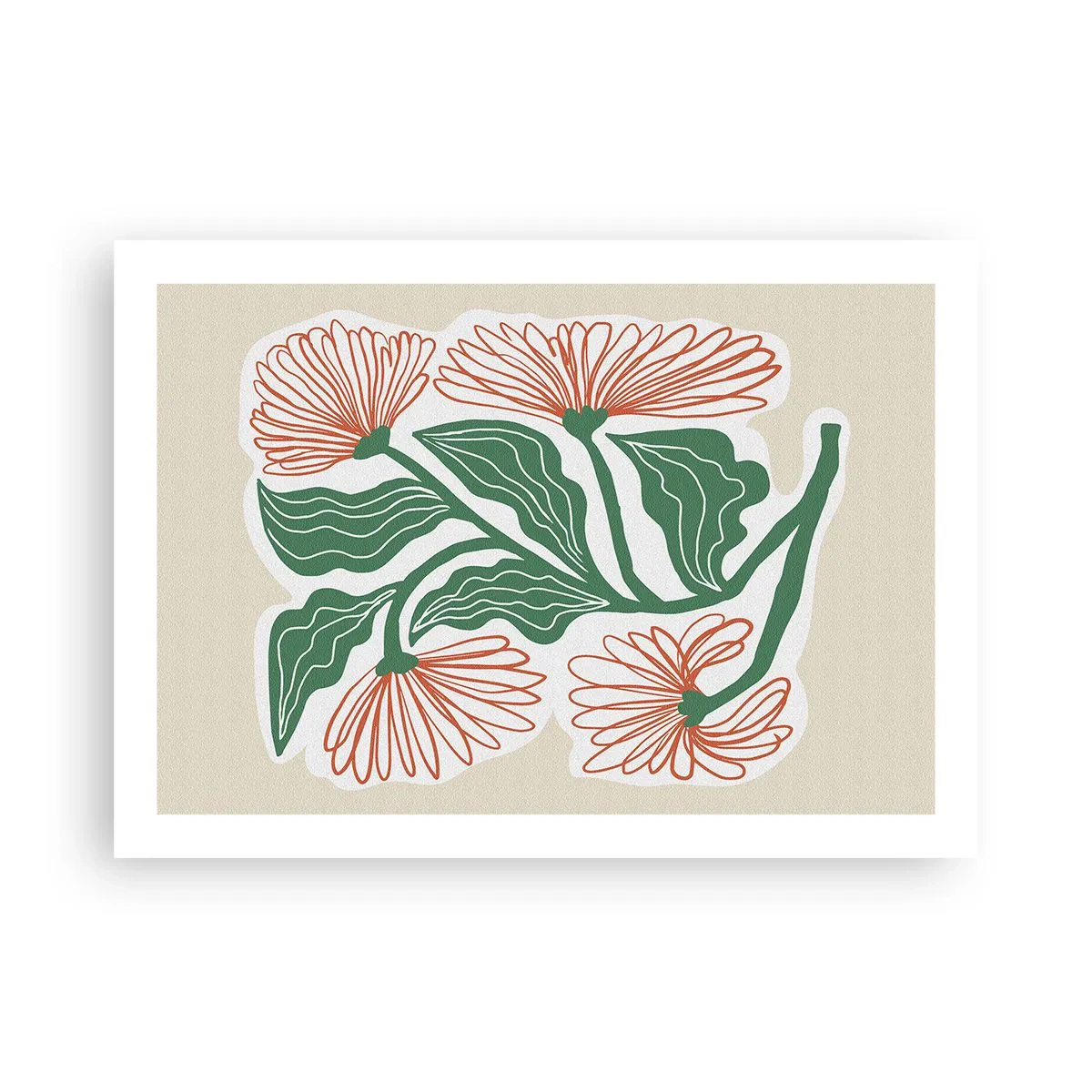 Affiche - Poster - Folk et moderne - 70x50 cm