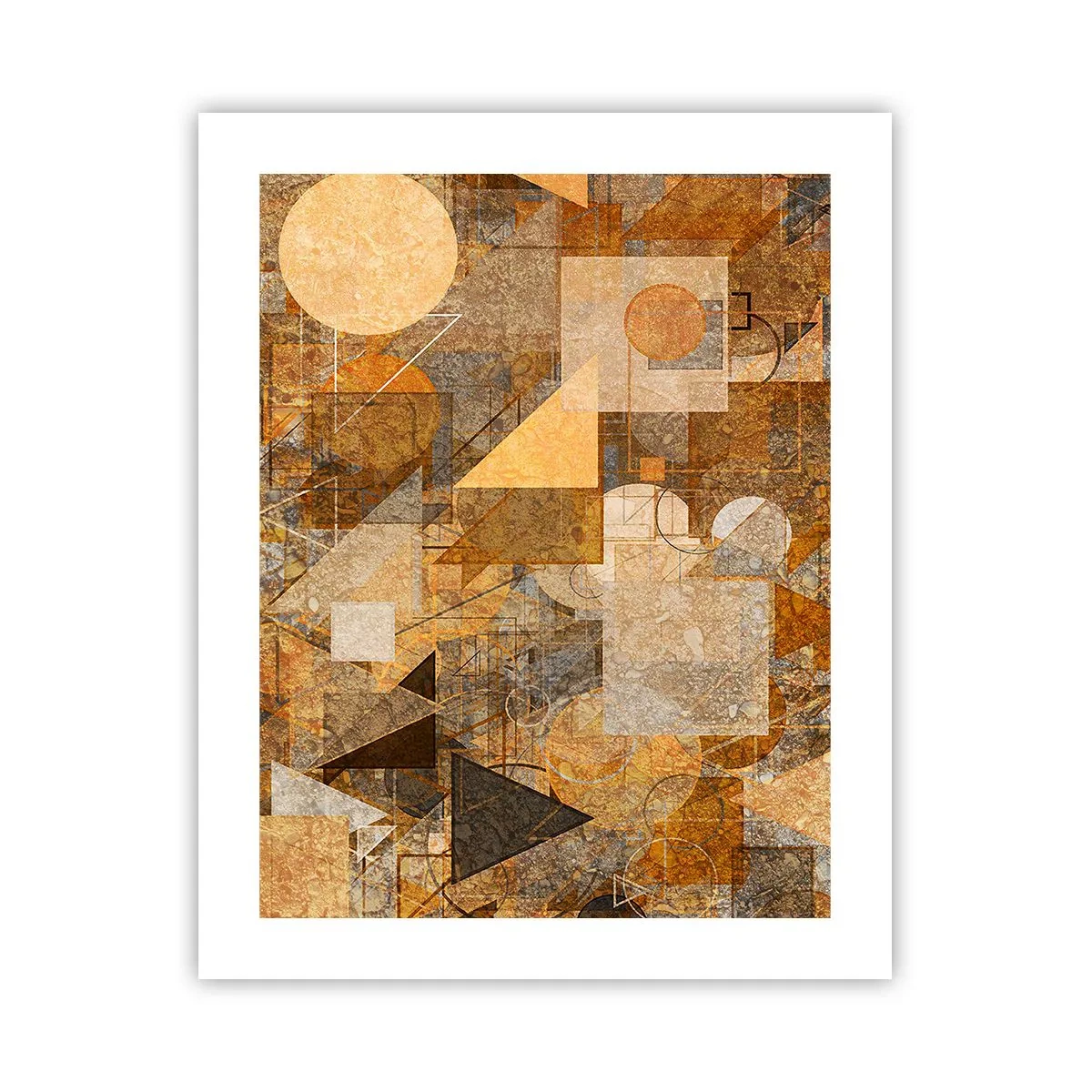 Affiche - Poster - Étude cubique de marron - 40x50 cm