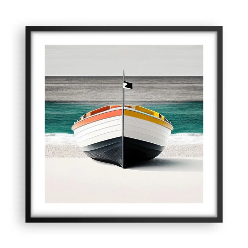 Affiche dans un cadre noir - Poster - A sa place - 50x50 cm