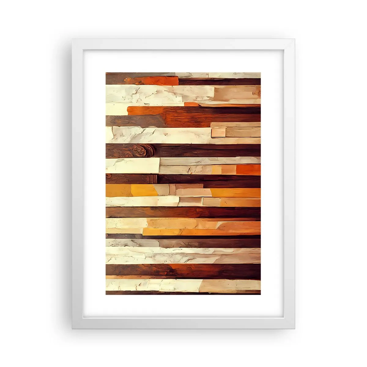 Affiche dans un cadre blanc - Poster - Hymne des arbres forestiers - 30x40 cm