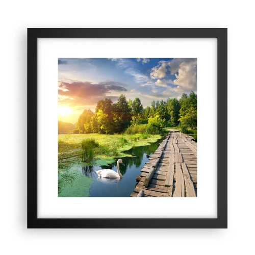 Affiche dans un cadre noir - Poster - L'été, l'été partout - 30x30 cm