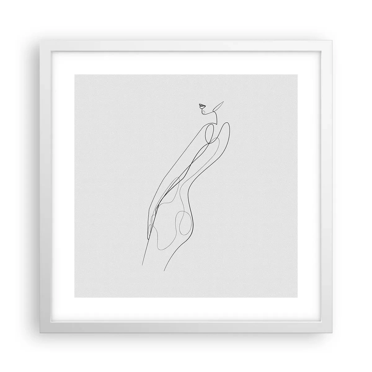 Affiche dans un cadre blanc - Poster - Juste une promesse - 40x40 cm