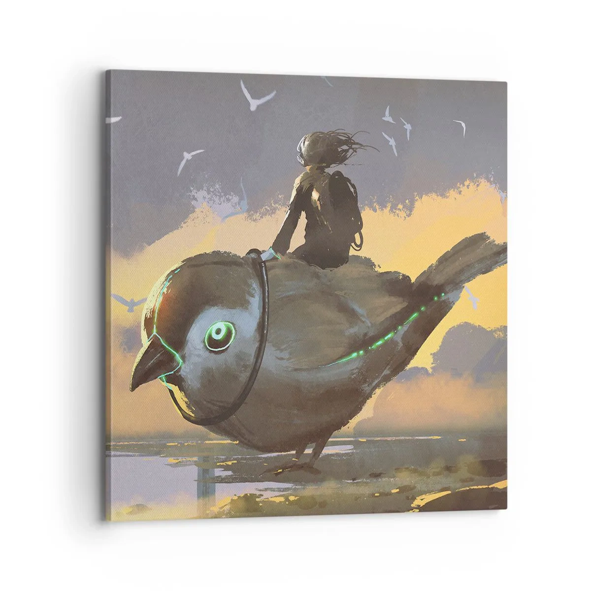 Impression sur toile - Image sur toile - Un arrêt sur un voyage fantastique - 70x70 cm