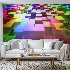Papier Peint Autocollant Deluxe Sticker - Collaboration Op art dans une équipe - Abstraction, Graphique, 3D - 250x175 cm