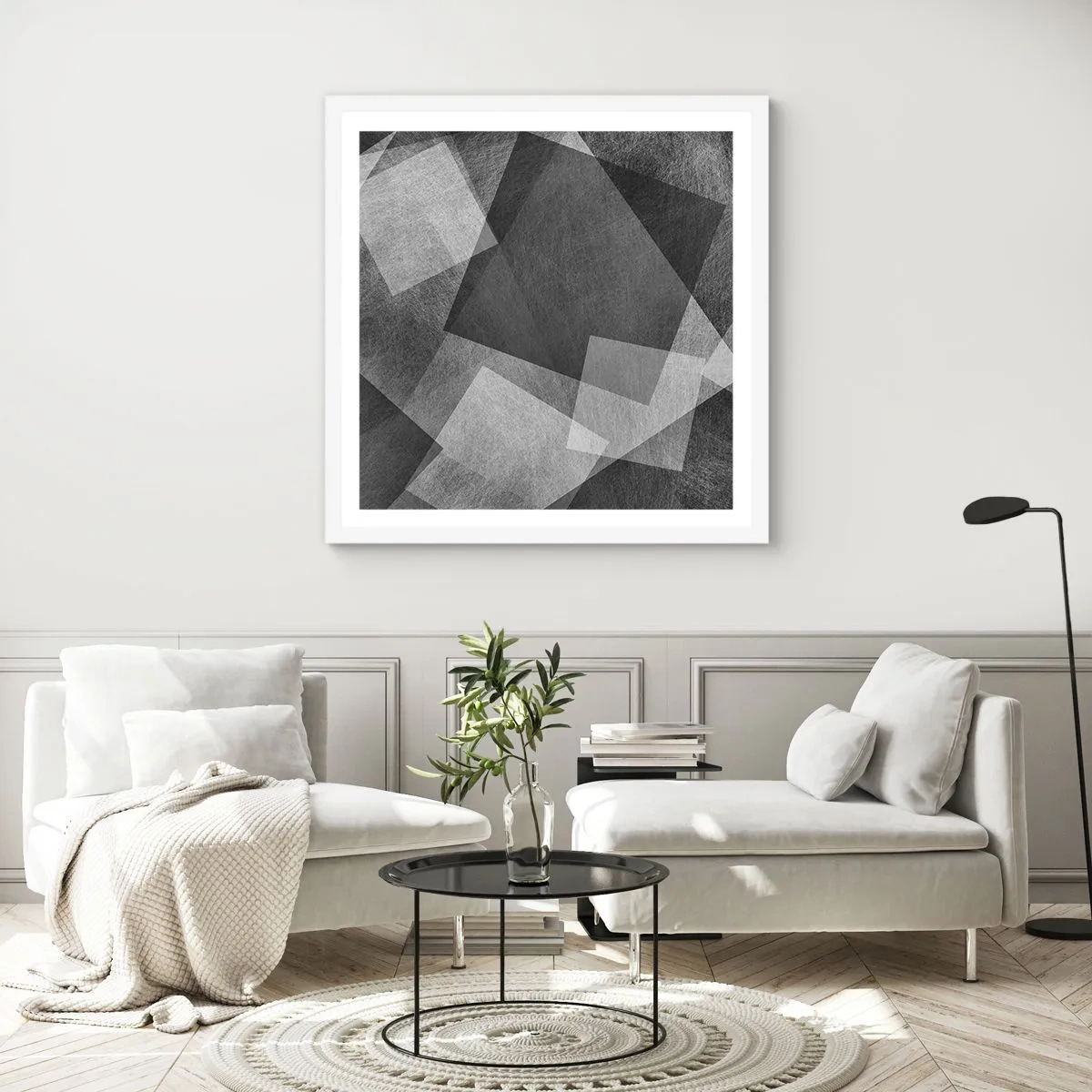 Affiche dans un cadre blanc - Poster - Le symbole éternel de durabilité et d'ordre - 50x50 cm