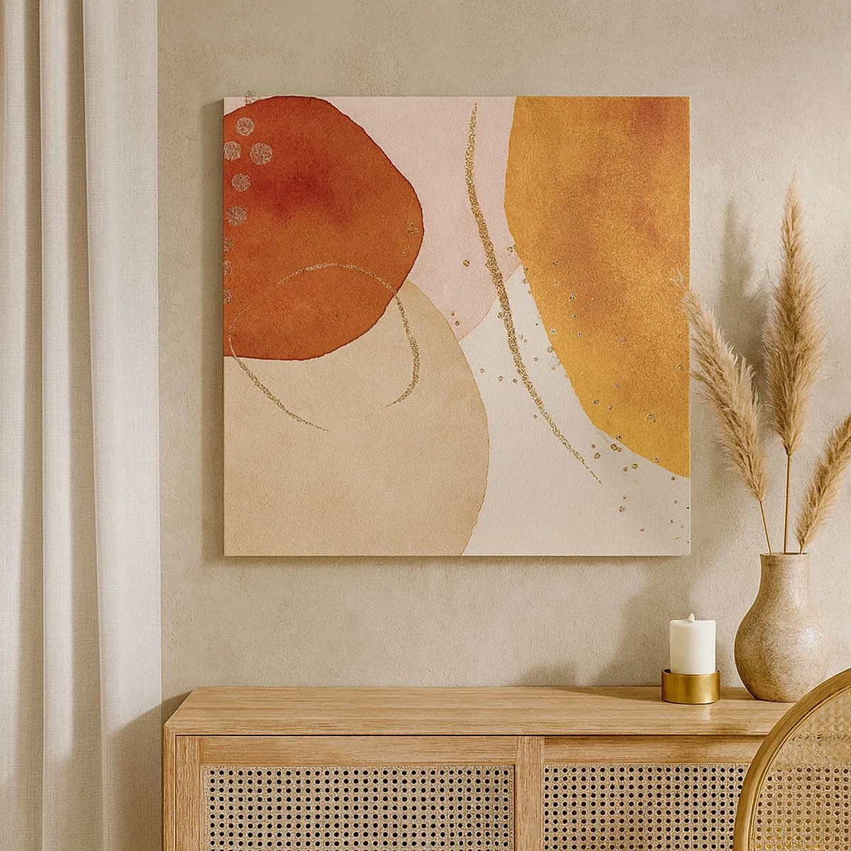 Impression sur toile - Image sur toile - Rondeur et mouvement - 30x30 cm