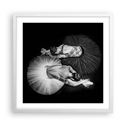 Affiche dans un cadre blanc - Poster - Jin et jang – équilibre idéal - 50x50 cm