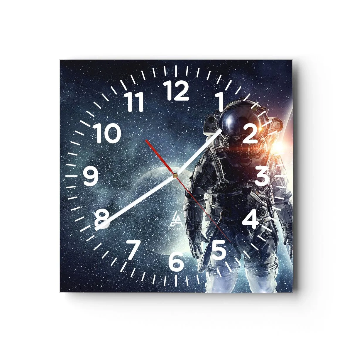 Horloge murale - Pendule murale - Aventure spatiale - 40x40 cm