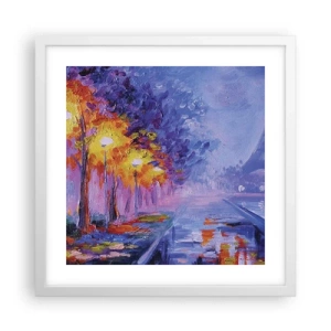 Affiche dans un cadre blanc - Poster - Une ballade idéale - 40x40 cm